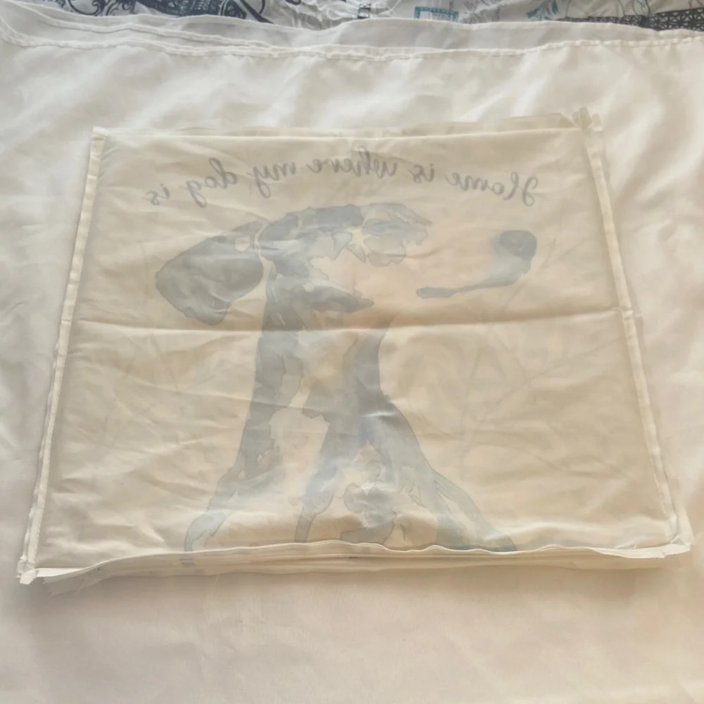 Dog Print Pillow Cover